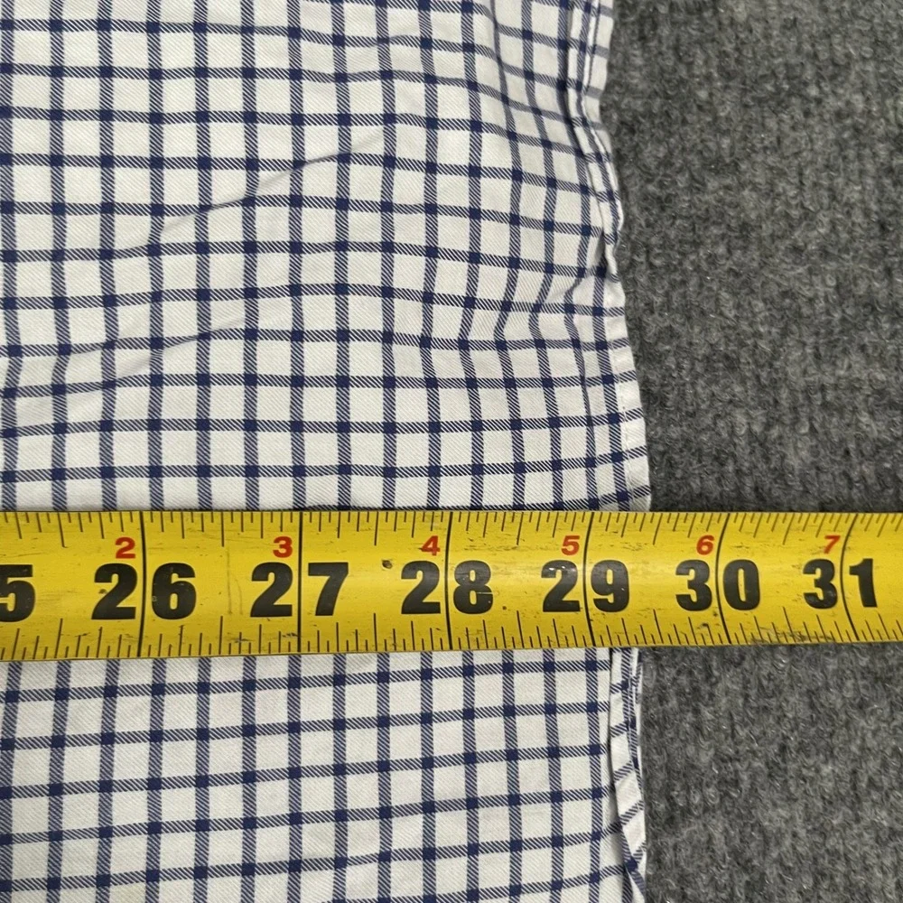 Polo Ralph Lauren Shirt Mens Sz M Plaid Long Sleeve Button Blue White Check